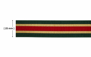 Cinta de Grogrén de 25 mm de Neelkamal Industries, con Rayas Verdes, Rojas y Doradas, Cinta Decorativa Metálica Lurex para Envoltura de Regalos - Product Image 5