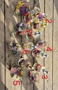 Juego de Accesorios de Baño Ecológicos Decorativos con Flores Secas en Resina Epoxi Transparente, Accesorio Flotante en Movimiento, Juego de Almacenamiento para Tocador 3D Pintado a Mano - Product Image 5