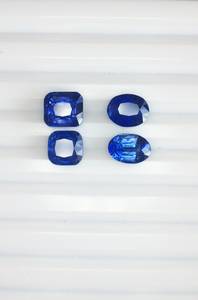 Zafiros Azules Naturales, Corte Ovalado, Calidad AAA, Certificados por IGI, Lustre Excelente, 4 Piezas de 6.0-8.0MM para Joyería - Product Image 3