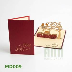 การ์ดอวยพรป๊อปอัพ 3 มิติแบบปรับแต่งได้สไตล์เวียดนาม สำหรับวันวาเลนไทน์ วันพ่อ วันเกิด ของที่ระลึกกระดาษคุณภาพสูง ขอบคุณ - Product Image 1