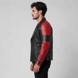Vestes en cuir pour hommes en gros, manteaux à col rabattu, blousons bombardiers en cuir pour hommes, vestes décontractées pour hommes, conception avec service OEM - Product Image 2