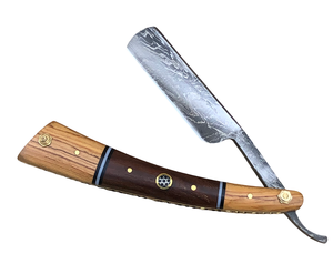 Professional Handmade Damascus Steel Straight Razor with Bone Handle-NEW Face/Body Shaving - Product Image 1