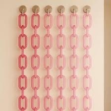 Adornos de Pared Curvos de Acrílico Ecológicos de Estilo Art Deco Moderno de ILAHI, Adornos Colgantes Hechos a Mano con Patrón Vertical en Forma de Cadena - Product Image 5