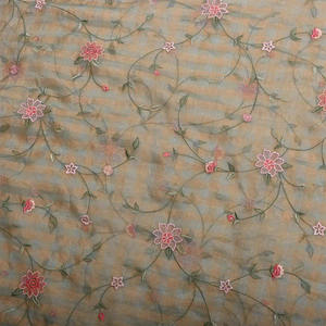 Malty Dobby Embroidered Chiffon Fabric 100% Polyester Breathable Eco-Friendly <b>Wedding</b> Customized Color Textile Supply Exports - Product Image 4