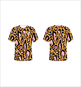 <b>Men</b> s <b>Leopard</b> <b>Print</b> Short Sleeve T <b>Shirt</b> Regular Fit O Neck Casual Style Digital Printed Polyester Knitted Breathable Wholesale - Product Image 1