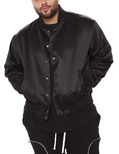 Oem Satin Varsity <b>Jacket</b> 100% Polyester Satin <b>Baseball</b> <b>Jacket</b> <b>Men</b> Spring Letterman <b>Baseball</b> Varsity <b>Jacket</b> - Product Image 4