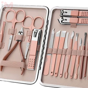 Ensemble de manucure et pédicure luxueux en acier inoxydable, 14 pièces, pour enfant, bébé, homme, femme, kit de soins de beauté professionnel durable avec sac - Product Image 5