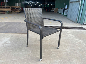 Fauteuil de jardin en rotin tressé moderne de qualité supérieure, imperméable, KD, pour intérieur/extérieur, balcon, toutes saisons - Product Image 3