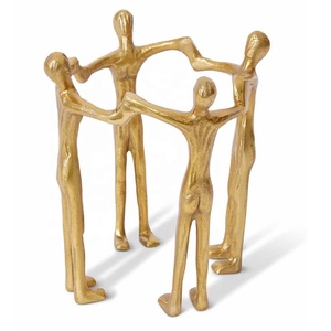 Nouvel Arrivage Design Moderne Amitié Sculpture En Aluminium Métal Ornement Décoratif Figurine En Gros Prix Métal Artisanat - Product Image 1