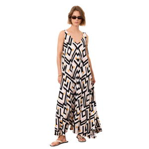 Vestido Midi Estampado para Mujer, Vestido Casual de Verano con Corte en A, Venta al por Mayor - Product Image 2