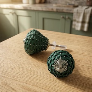 Modern Wood Furniture Handles and Ceramic Knobs for Kitchen Bedroom Bathroom Cabinets Dressers <b>Wardrobes</b> - Product Image 1