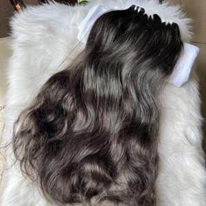 Extensions de cheveux humains bruts ondulés naturels non traités de 8 à 40 pouces 100% paquets vierges remy naturels à donneur unique - Product Image 2