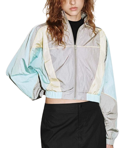 Custom <b>Windbreaker</b> <b>Jacket</b> Breathable Casual Zip Streetwear Cropped OEM Manufacturer <b>Women</b> Nylon <b>Jacket</b> - Product Image 3