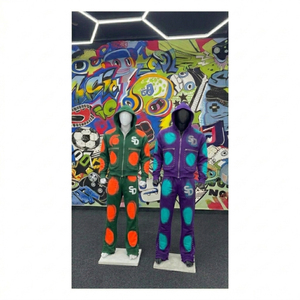 Conjunto de Sudadera con Capucha y Pantalones Jogger de Algodón con Pedrería, Estilo Urbano, Corte Regular, Cierre con Cordón, Ligero, Lavado Vintage, Invierno - Product Image 2