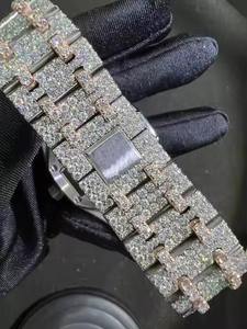 High <b>End</b> Moissanite Diamond Wrist Watch for Men with Fully Iced Luxury Fashion Finish - Product Image 4