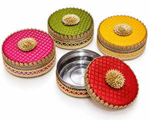 Caja de Regalo Decorativa de Acero de 7 Pulgadas y 900 g para Frutos Secos, Ideal para Regalos de Diwali, Bodas y Cestas de Regalo - Product Image 5