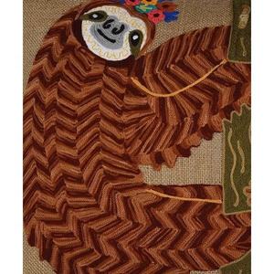 Taie d'oreiller Koala en coton brodé à la main Aari complexe housse de coussin décorative multicolore toutes saisons pour la maison hôtel - Product Image 4