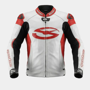 เสื้อแจ็คเก็ตมอเตอร์ไซค์หนังแท้สำหรับผู้ชาย ยี่ห้อ Ramaha ผลิตจากหนังวัว/หนังจิงโจ้ คุณภาพพรีเมียม สำหรับนักขี่มอเตอร์ไซค์ มาตรฐาน CE - Product Image 1