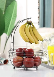 Classic Metal Banana Holder Hanging Fruit <b>Stand</b> Circle Shape Storage Basket for Kitchen Neatening - Product Image 3