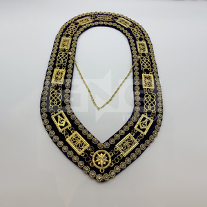 Collar Masónico Formal Chapado en Oro, Hecho a Mano, Regalia Personalizada, Accesorio para la Ceremonia de Maestros de la Gran Logia - Product Image 2