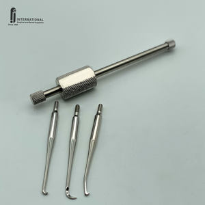 Extracteur de couronnes dentaires professionnel en acier inoxydable allemand, haute demande, manuel, 3 embouts, pour bridges, poignée ergonomique, argenté, certifié CE - Product Image 5