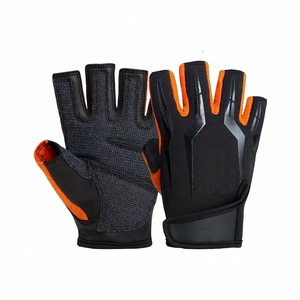 Gants de fitness demi-doigts respirants en maille pour la musculation, l'entraînement et la protection des mains, unisexe, bleu et noir - Product Image 6