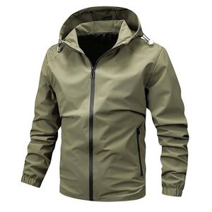 Chaqueta Cortavientos Impermeable Personalizada OEM para Hombre, Chaqueta de Invierno con Capucha, Chaqueta Cortavientos Transpirable de Lona para Exteriores - Product Image 5