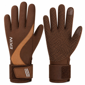 Guantes Deportivos Ekin de Dedo Completo, Cuero PU Antideslizante, Correa de Muñeca Ajustable, Unisex, Transpirables, para Todas las Temporadas - Product Image 4