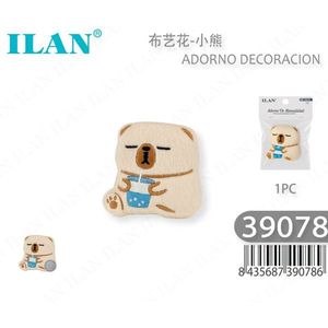 Ornamento Decorativo a Forma di Orso Ilan, 1 Pezzo, in Tessuto, per Arredamento Casa - Product Image 1