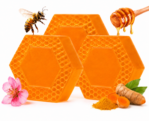 Wholesale Organic Solid Herbal Turmeric Honey <b>Soap</b> Natural Beeswax Moisturizing Natural Scent Face Body Wash - Product Image 4