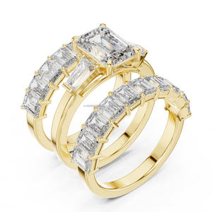 Seductora joyería 14K oro lujo nupcial y anillos de promesa en plata esterlina y oro pedidos al por mayor aceptados - Product Image 3