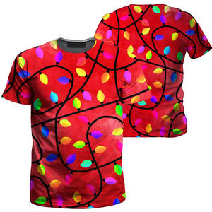 Unisex Knitted Spandex/Polyester Ringer Natural/Forest Green T-<b>Shirt</b> Flannel Sublimation Printed Quick Dry Short Sleeve - Product Image 6