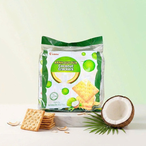 Premium Coconut Crackers 220g Crispy Sweet Snack Original Vietnamese Coconut ODM Factory - Product Image 1