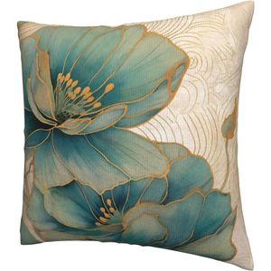 Fodere per cuscini decorativi con foglie turchesi, confezione da 2, federe per cuscini decorativi per divano, casa, soggiorno, camera da letto - Product Image 5