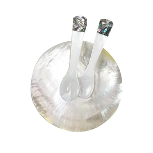 Assiettes et cuillères en nacre naturelle pour caviar, apéritifs, desserts, œufs, fabriquées au Vietnam, vente en gros - Product Image 2