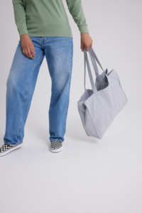 Sac fourre-tout en toile rayée, sac de shopping réutilisable en coton, sac à main à bandoulière de grande capacité pour les voyages et l'usage quotidien - Product Image 5