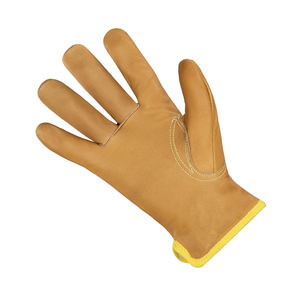 Leather Work <b>Gloves</b> Real Leather Working <b>Gloves</b> Cowhide Split Leather Palm Safety <b>Gloves</b> Cuff Work <b>Gloves</b> for Driving and - Product Image 3