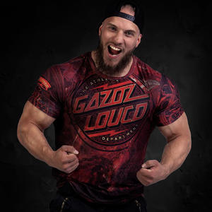 Camiseta de algodón para hombre, manga corta, sublimación, estampado DTF, peso pesado, 300 GSM, para invierno, moda, camisetas para hombre - Product Image 2