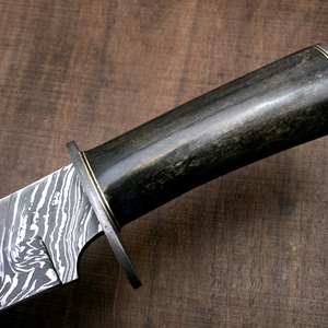 Couteau de chasse à lame fixe fait main, équipement de survie pour le camping en plein air, outil de chasse en acier durable, conception personnalisée, OEM, ODM, vente en gros - Product Image 4