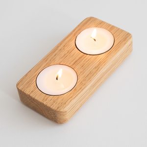Porte-bougie en bois fait main pour la décoration de la maison - Product Image 6