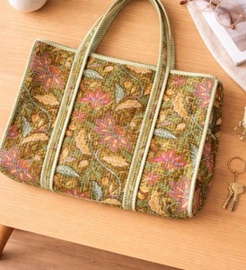 Sac fourre-tout en coton matelassé, écologique, réutilisable, sac d'épicerie, sac fourre-tout en coton fait main, sac cadeau personnalisé - Product Image 2