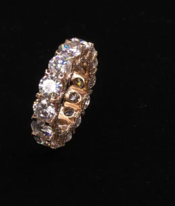 Bague en argent sterling 925 avec diamant moissanite, style hip-hop, pour fiançailles - Product Image 4