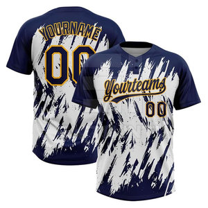Custom Team Baseball Jersey 3D Embroidery 100% Polyester Quick Dry Heat-Transfer Printed Short Sports Uniform Wholesale Best - Product Image 2