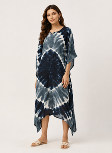 Solid Floor-Length Bohemian <b>Kaftan</b> Dress for Women Eco-Friendly Linen/Cotton Modern Fit Breathable <b>Summer</b> Beach Cover-Up - Product Image 1
