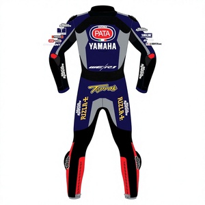 ชุดแข่งรถ Toprak Razgatlioglu WSBK Ramaha MotoCP หนังวัวและหนังจิงโจ้ 1.3 มม. ชุดจั๊มสูทสำหรับขี่มอเตอร์ไซค์/ชุดป้องกัน CE - Product Image 2