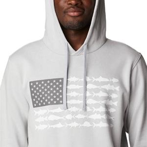 Sweat à capuche graphique personnalisé pour homme, motif drapeau américain et poisson, en molleton épais, style décontracté, streetwear et extérieur - Product Image 4