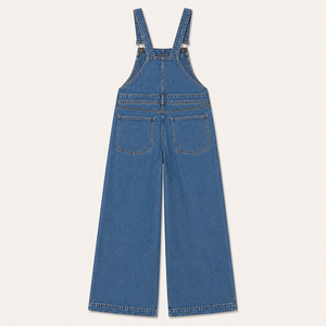 Women's Wide Leg Denim Overalls <b>Jumpsuit</b> Solid Washed Casual Strap Summer Streetwear Regular Fit OEM ODM Custom - Product Image 2
