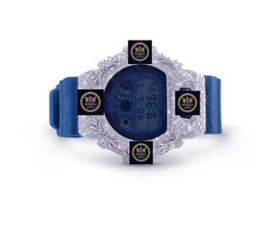 Montre de sport unisexe avec affichage GPS, cadran en verre bleu, bracelet en acier inoxydable, boîtier rond, écran LED, cadran de 42 mm, fermoir pliable - Product Image 2