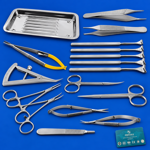 Bandeja de Instrumentos Quirúrgicos Avanzados para Blefaroplastia, Juego de Herramientas Oftálmicas para Microcirugía de Párpados para Procedimientos de Cirugía Plástica - Product Image 3