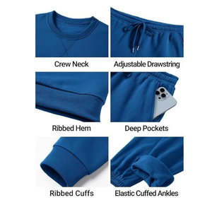 Survêtement de sport pour homme personnalisé en molleton technique, coupe ajustée, respirant, pour la course à pied, avec fermeture éclair - Product Image 6